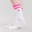 MNX Unisex Cotton socks, white & pink