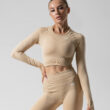 MNX Women's seamless top Glam, beige