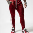 MNX Pantaloni sportivi da uomo, rosso scuro