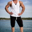 BOS classic stringer tank top, white