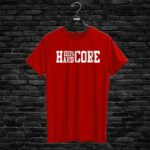 T-shirt 100% HARDCORE, red
