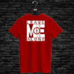T-shirt LEAVE ME ALONE, red