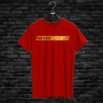 T-shirt NEVER GIVE UP, red