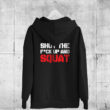 Hooded Full Zip Sweat SHUT THE F#CK UP ANF SQUAT, black